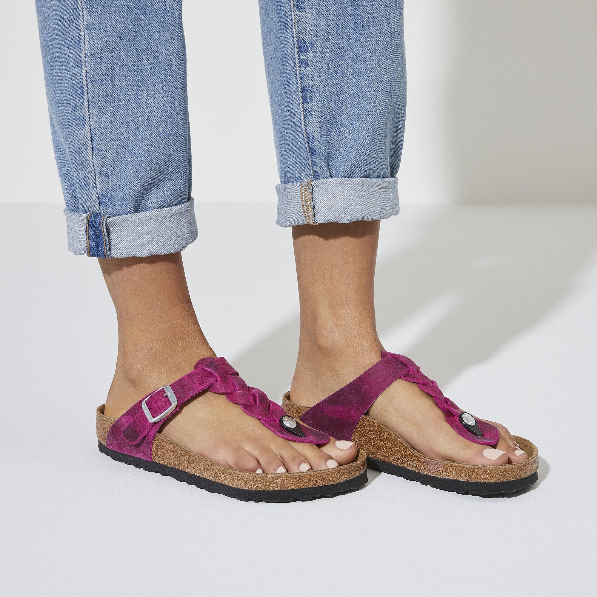 Gizeh Braided | Oiled Leather | Festival Fuchsia - Image 2
